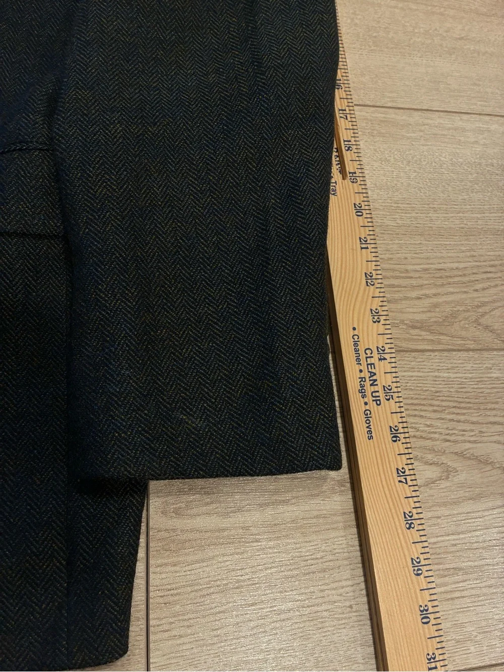 Burberry London Men’s Wool Herringbone Two Button Blazer Size 46